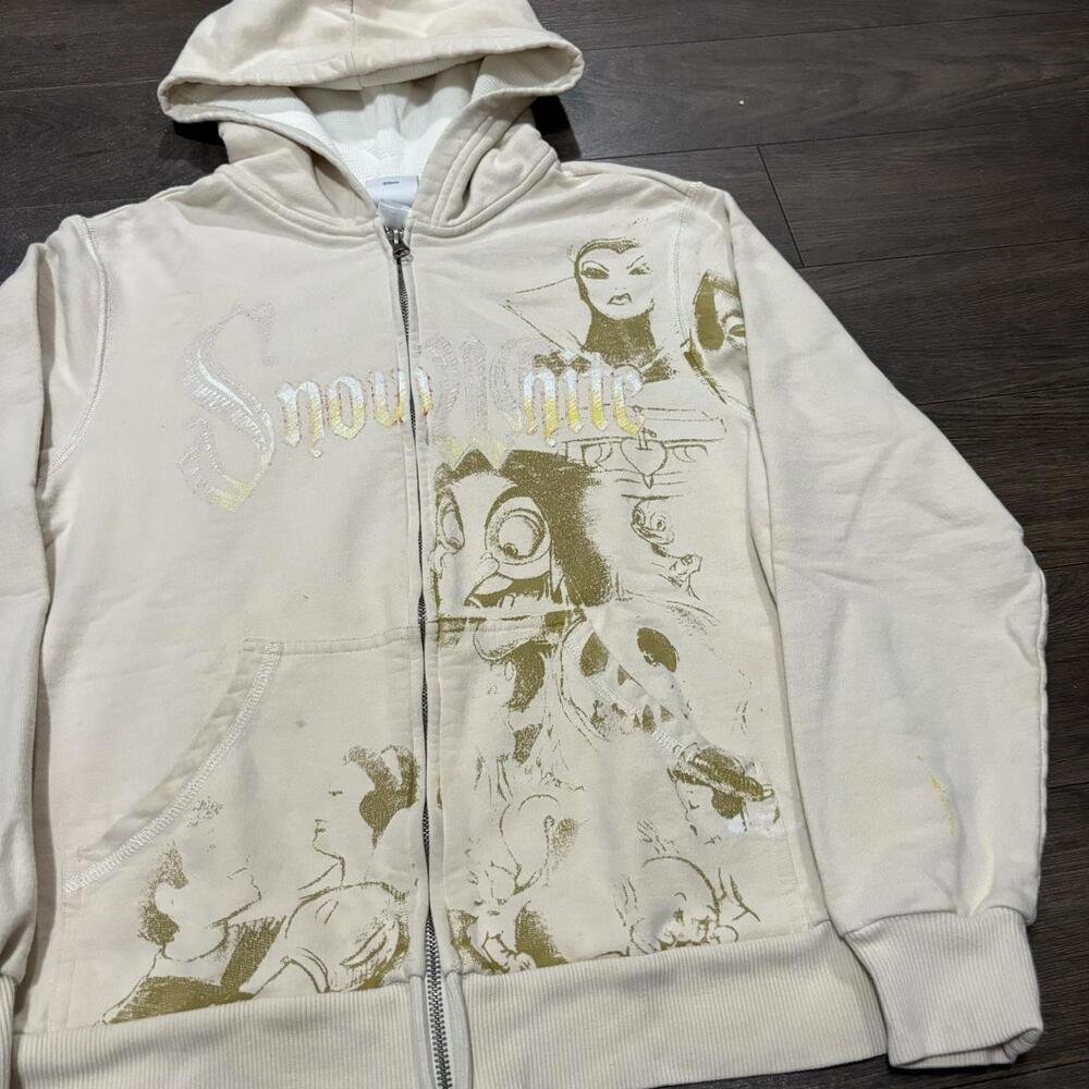 vintage Snow White and the seven dwarves zip up hoodie